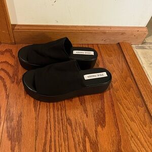 Black Steve Madden Platform Sandals